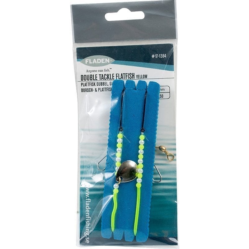 Fladen double tackle flatfish, yellow