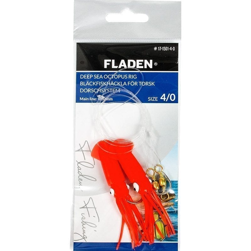 Fladen Octopus Solid Red 2 hooks 4/0