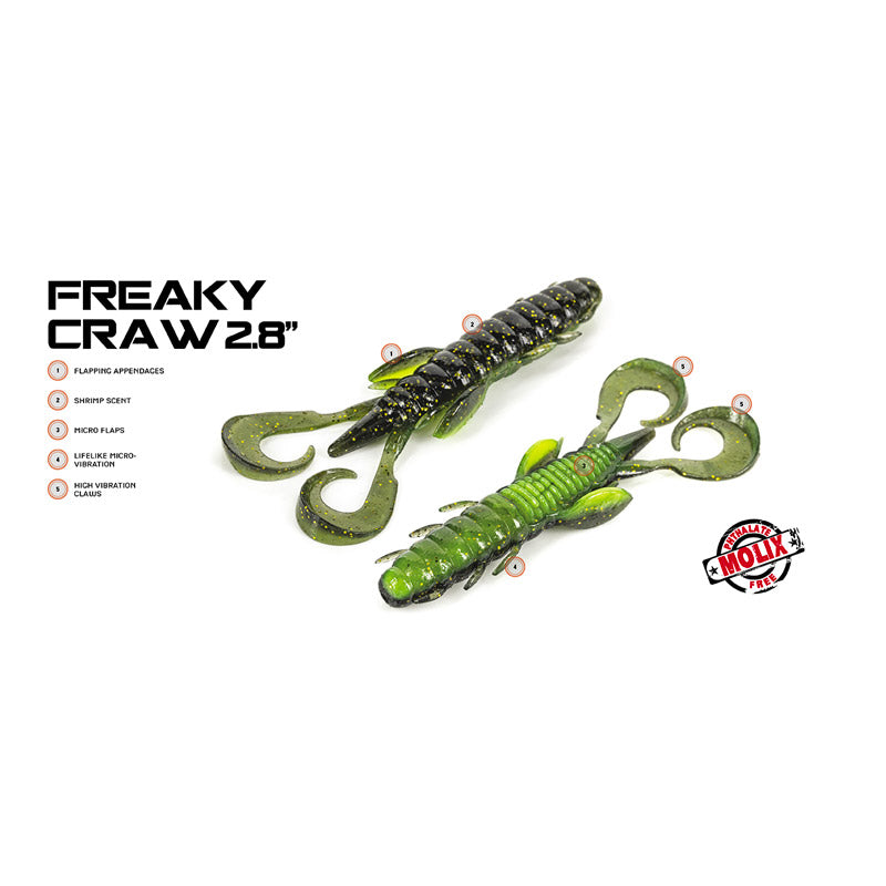 Molix Freaky Craw 7.1 cm, 6-pack