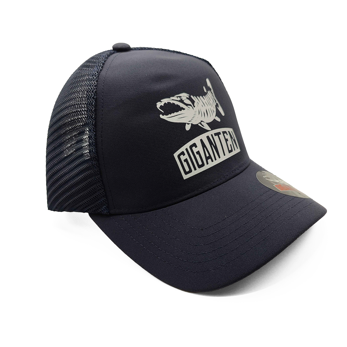 Sport fishing giant Seamless Snapback Trucker Logo Navy