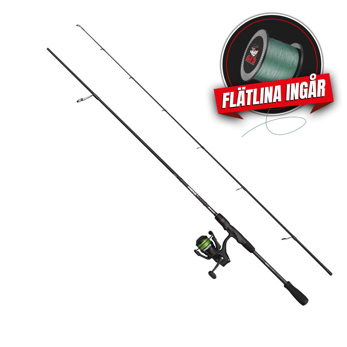 Perch kit: Abu Garcia MAX SX 702ML 5-21g, 2-part + MAX SX 2500, Reel (incl. spooled braid line)