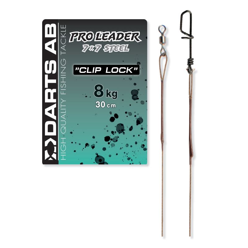 Darts Pro Leader 7x7 Ståltafs 30cm Cliplock, 2-pack